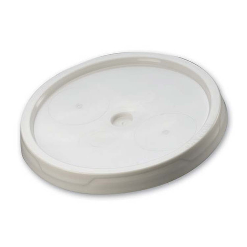 2 Gallon White HDPE Plastic Tear Tab Pail Cover