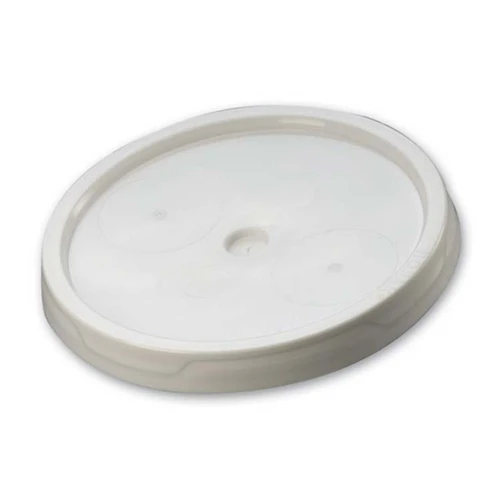2 Gallon White HDPE Plastic Tear Tab Pail Cover