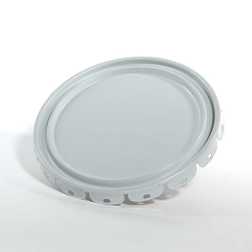 2.5-7 Gallon White Steel Lug Cover, Rust Inhibited, 24 Gauge