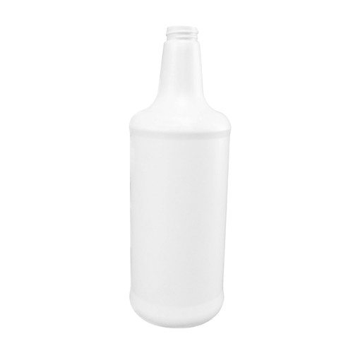 1 Liter Pearl White HDPE Plastic Long Neck Round Sprayer Bottle, 28mm 28-400 Neck Finish, 75 Gram