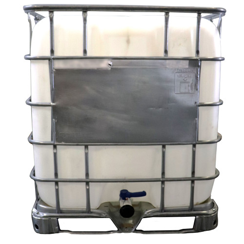 275-Gallon Reconditioned IBC Tote, Steel Cage, Natural Bottle, 2" Quick-Disconnect Valve with Foil Seal, Reconditioned Steel Cage or Poly Pallet, UN-Rated