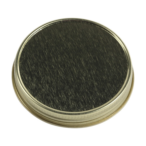 63mm 63-400 Gold Metal Continuous Thread Cap w/ Plastisol Liner , No Button