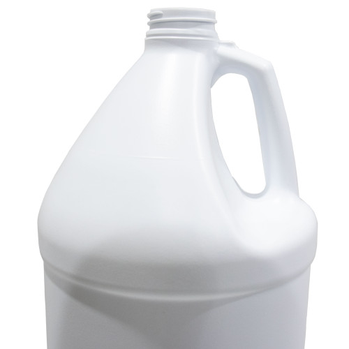 128 oz Blue/White HDPE Plastic Industrial Round Bottle, 38mm 38-400, 120 Gram