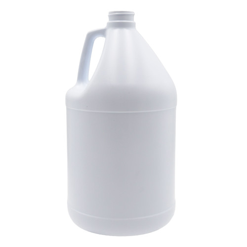 128 oz Blue/White HDPE Plastic Industrial Round Bottle, 38mm 38-400, 120 Gram