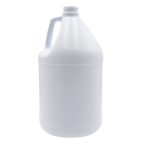 128 oz Blue/White HDPE Plastic Industrial Round Bottle, 38mm 38-400, 120 Gram