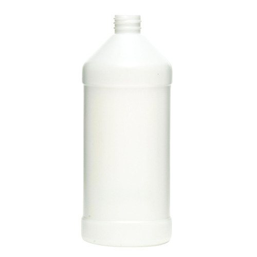 4 oz Natural HDPE Plastic Modern Round Bottle, 24mm 24-410, 12 Gram