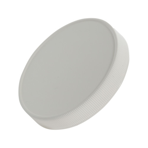 89mm 89-400 White PP Plastic Matte Top, Ribbed Sides Cap with F217 Liner