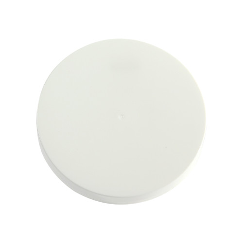 110mm 110-400 White PP Plastic Smooth Top, Smooth Sides Cap, Unlined