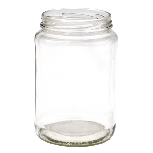 24 oz Flint Glass Sauce Jar, 82 mm, 12x1 w/ Kraft Shipper Box