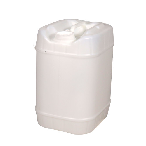 5 Gallon Natural HDPE Plastic Tight Head Pail, Dust Cap, Integrated Handle, 70 mm, No Vent