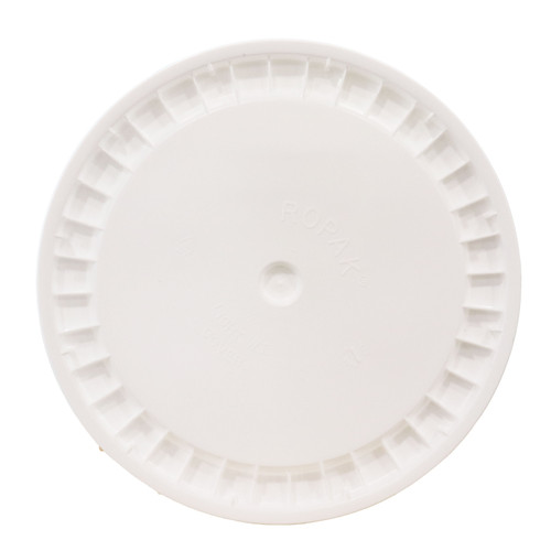 3.5-6 Gallon White HDPE Plastic Pail Cover, Lightweight, No Gasket