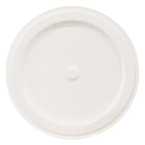 3.5-6 Gallon White HDPE Plastic Pail Cover, Lightweight, No Gasket