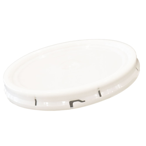 3.5-6 Natural HDPE Plastic Pail Tear Tab Cover, EPDM Gasket