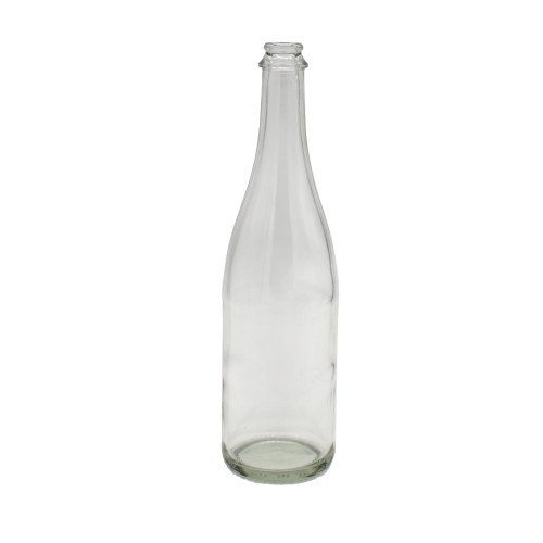 750 mL Flint Glass Champagne Bottle, Crown Finish, 12x1