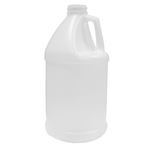 64 oz Natural HDPE Plastic Industrial Round Bottle, 38mm 38-400, 70 Gram