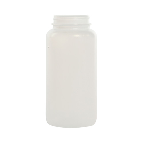 500 cc Natural HDPE Plastic Wide Mouth Round Packer Bottle, 53mm 53-400, 32 Gram