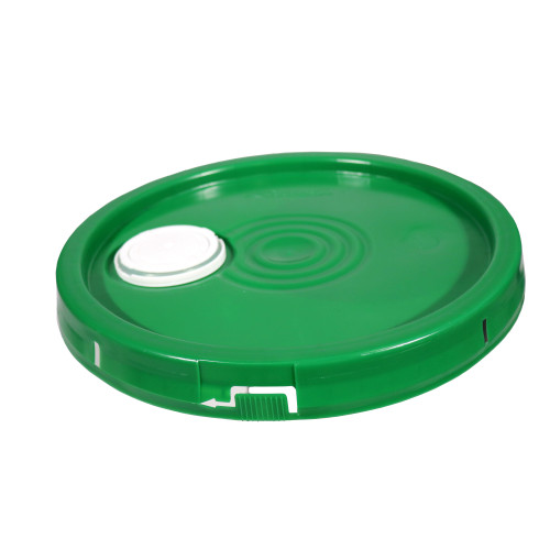 3.5-6 Gallon Green HDPE Plastic Pail Cover, All Plastic Spout