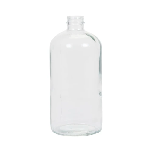 32 oz Flint Glass Boston Round Bottle, 33mm 33-400, 12x1