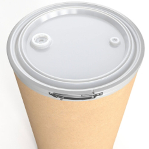 55 Gallon Kraft Fiber Head Open  Liquipak Drum, Plastic Cover w/ Urethane Gasket, 2" & 3/4" Vented Bungs
