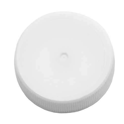 38mm 38-400 White PP Plastic Cap, Matte Top, Ribbed Sides, FS1-19 Plain Heat Seal Liner for PE