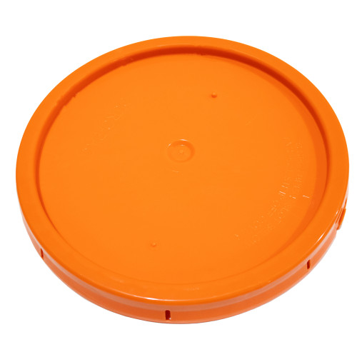 3.5-5 Gallon Orange HDPE Plastic Pail Tear Tab Cover, Gasket