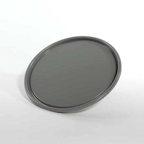2.5 - 7 Gallon Gray Steel Ring Seal Pail Cover, 24 Gauge, Rust Inhibited Lining, No Fitting, w/ EPDM Gasket, UN Rated