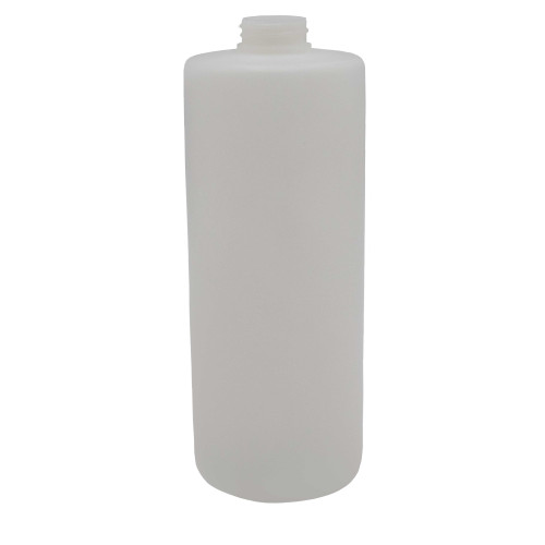 32 oz Natural HDPE Plastic Cylinder Bottle, 33mm 33-400, 70 Gram
