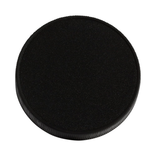 89mm 89-400 Black PP Plastic Matte Top, Ribbed Sides Cap with F217 Liner