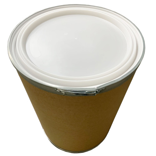 58 Gallon Kraft Fiber Open Head Drum, Unlined, w/ Natural Plastic Cover w/ Gasket, Lever Lock Ring