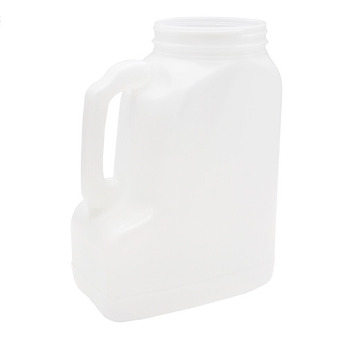 4 Liter Natural HDPE Plastic Handleware Bottle, Pinch Grip Oval, 110mm 110-400