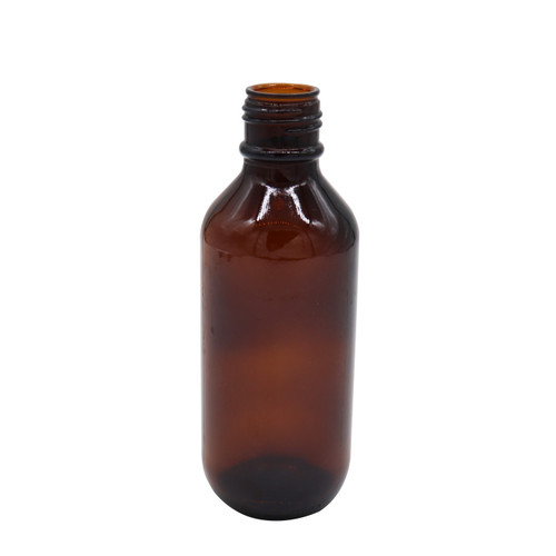 500 cc Amber Glass Boston Round Bottle, 38mm 38-439