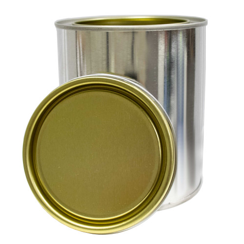 1 Quart Metal Paint Can, Gold Phenolic Lining, w/ Lid