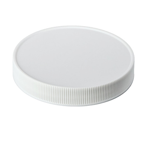89mm 89-400 White PP Matte Top, Ribbed Sides Cap with F217 & PS22 Plain Liner