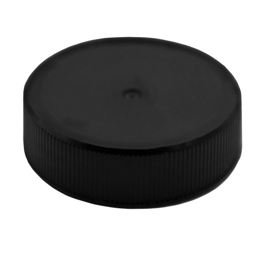 38mm 38-400 Black PP Plastic Screw Cap, Foil Liner