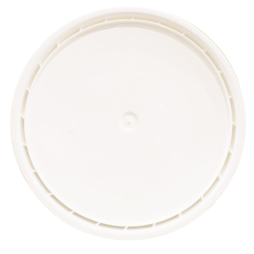 3.5-6 Gallon White HDPE Plastic Pail Cover, EPDM Gasket, UN Rated