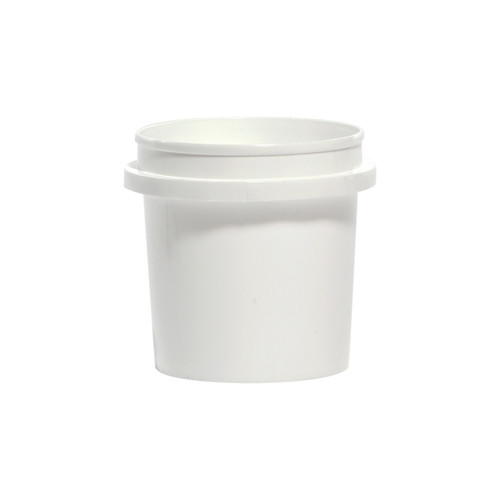 8 oz White HDPE Plastic Tub