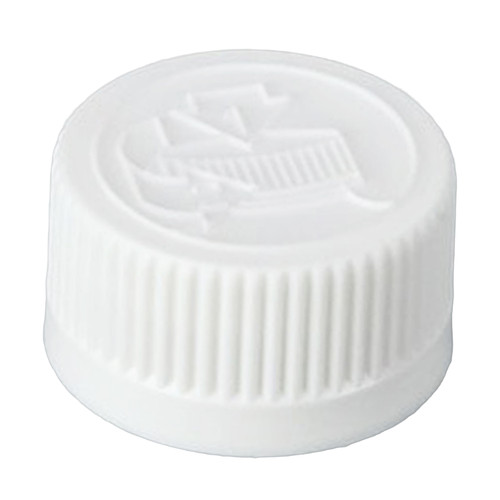 24mm 24-400 White PP Child Resistant Cap with SG90 Pulp Printed Liner (Heat Seal For PET)