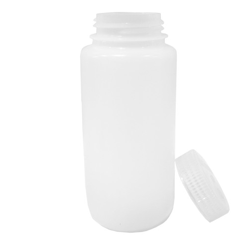 16 oz Natural HDPE Plastic Wide Mouth Round Jar, 53mm 53-415 w/ PP Closure