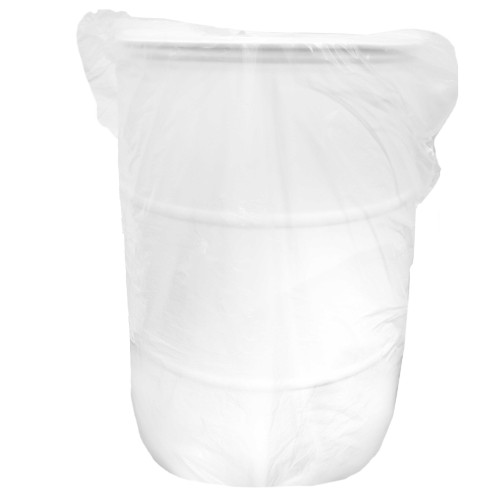 55 Gallon White HDPE Plastic Tight Head Drum in a Bag, w/ 2"x2" Fitting, UN Rated