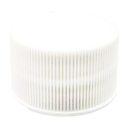 28mm 28-410 White PP Plastic Matte Top, Ribbed Sides Cap w/ FS3-25 .035 Pulp with Heat Seal for PET or PVC