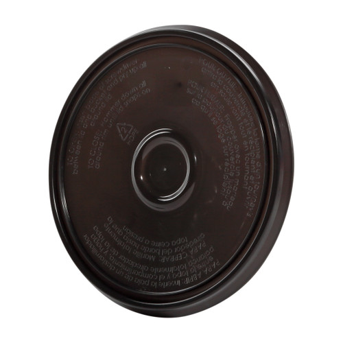 1 Gallon Translucent Black HDPE Plastic Pry Off Pail Cover