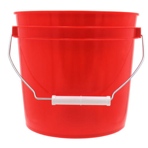 1 Gallon Exxon Red HDPE Plastic Open Head Pail