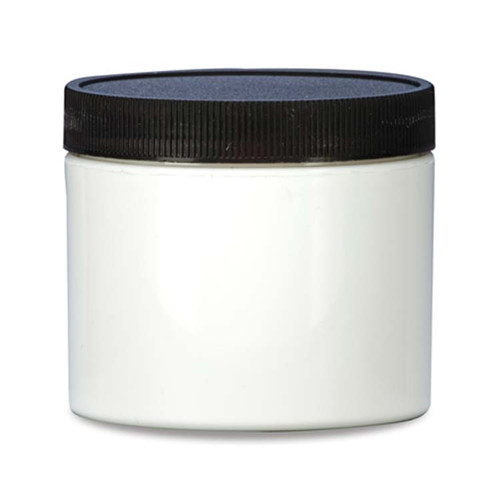 8 oz White PP Plastic Straight Side Jar, 70mm 70-400, Regular Wall