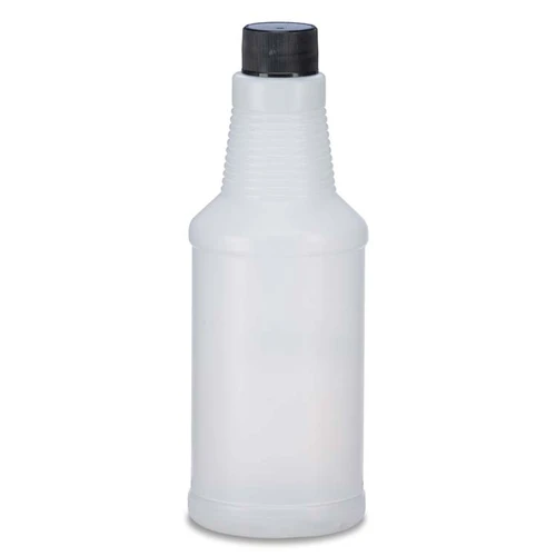 16 oz Natural HDPE Plastic Carafe Decanter Bottle, 28mm SPH 28-400, 28 Gram