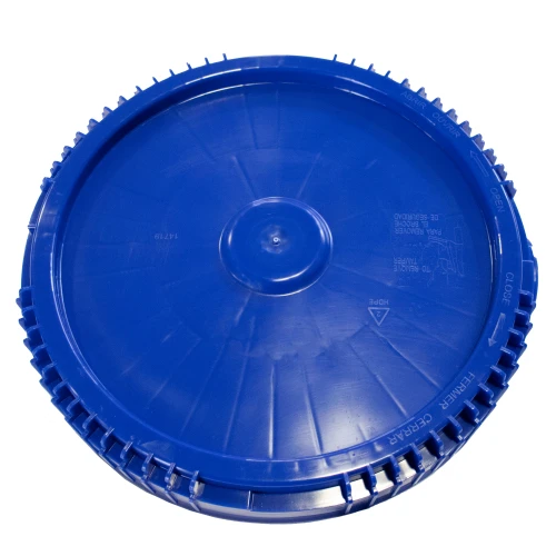 7.7 Gallon Blue #300 HDPE Plastic Screw Top Pail Cover, UN Rated w/ Lite Latch