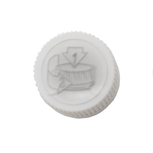 24mm 24-400 White PP Plastic Child Resistant Cap, Plain Heat Seal Liner for HDPE, Pictorial