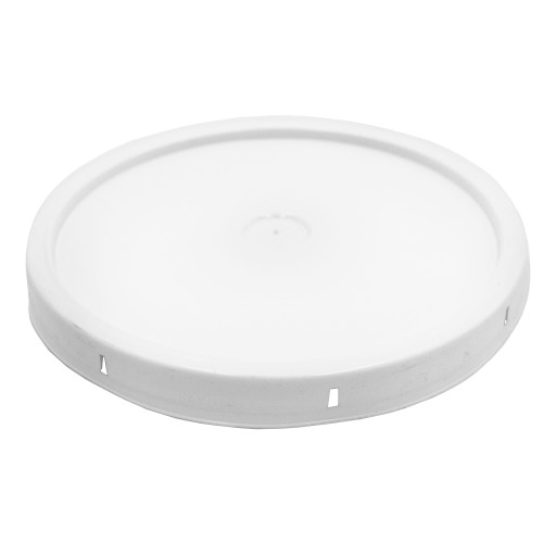 1.5 Gallon White HDPE Plastic Pail Cover w/ EPDM Gasket
