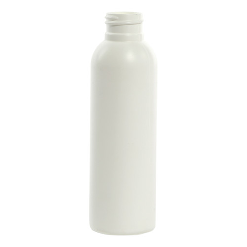 4 oz White HDPE Plastic Bullet Round Bottle, Flame Treated, 24mm 24-410, 13 Gram