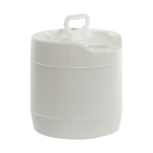 3.5 Gallon White HDPE Plastic Round Tight Head, Rieke Prep w/ Dust Cap, UN Rated