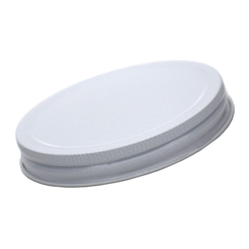 83mm 83-400 White/White Metal Cap w/ Plastisol Liner